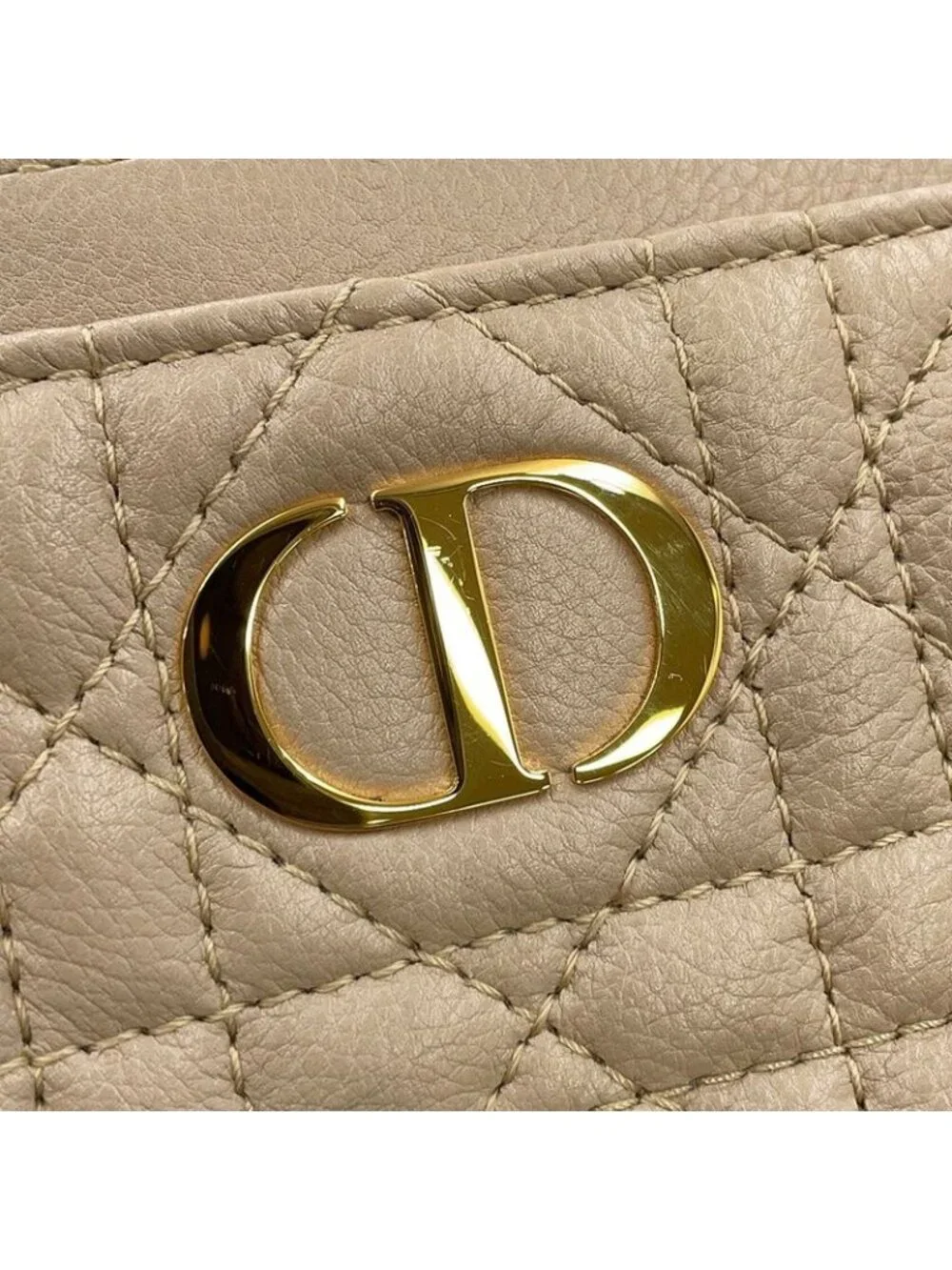 Dior Coin Case Cannage Caro Lavender Wallet Calf Leather